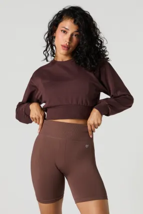 Actif Short de cycliste sans couture uni