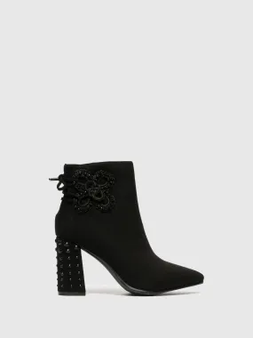 Black Studded Ankle Boots