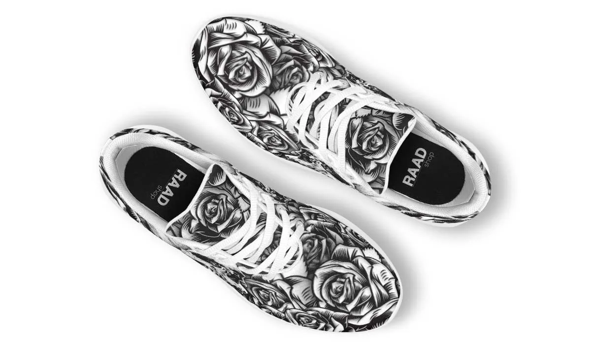 Cartoon Style Skeleton And Roses