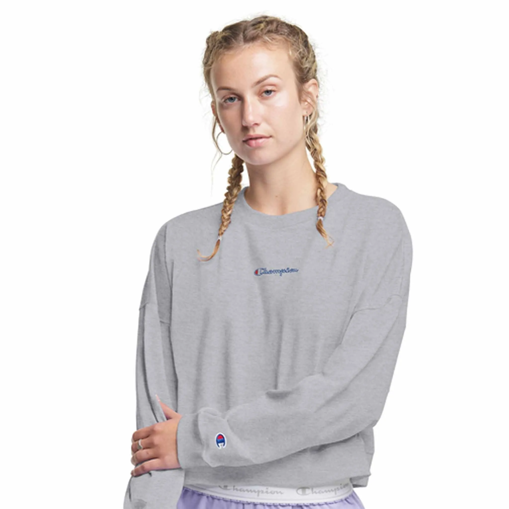 Champion Middleweight Oversized Crew chandail à col rond pour femme