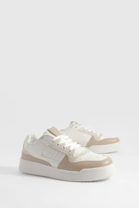 Chunky Platform Contrast Panel Sneakers