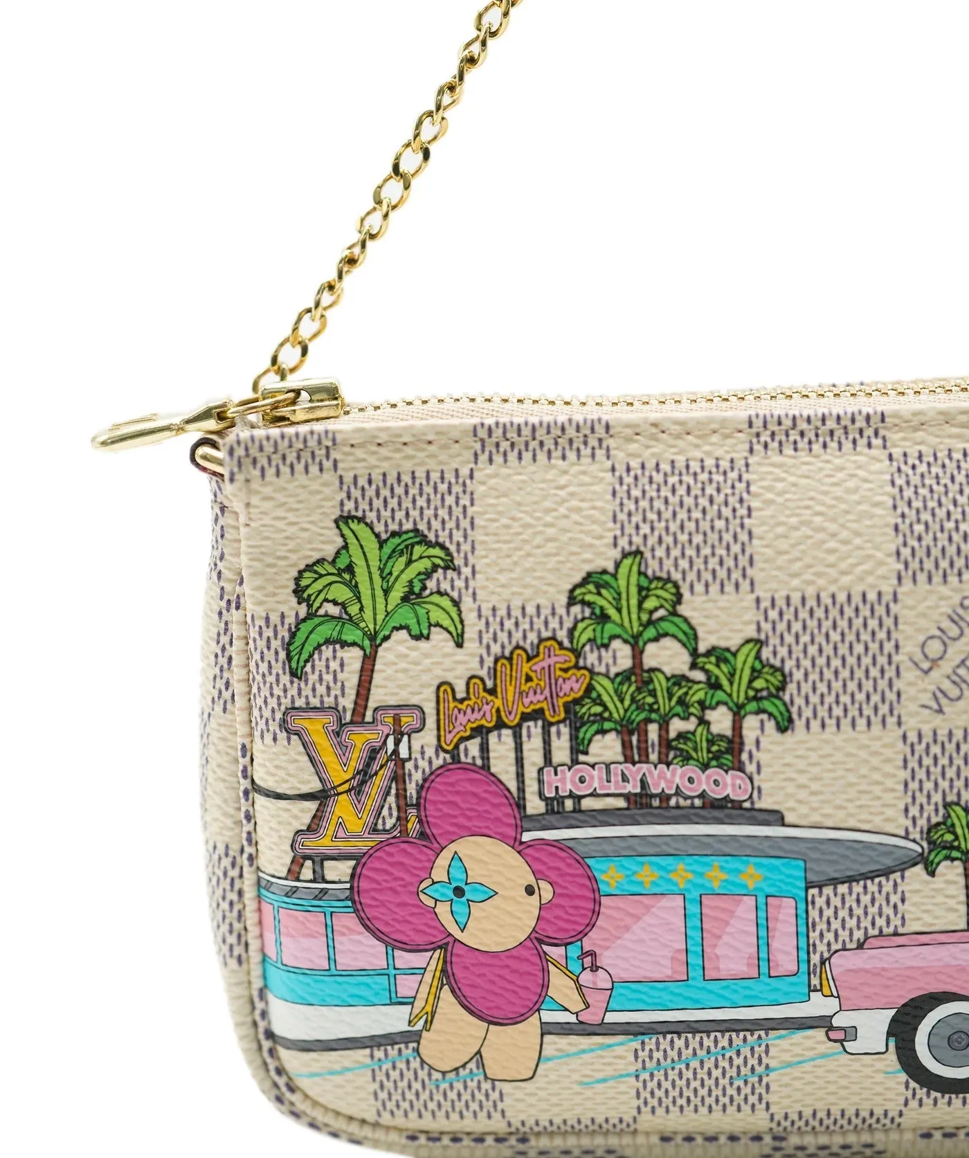Damier Azur Canvas Christmas Animation Mini Pochette Accessories