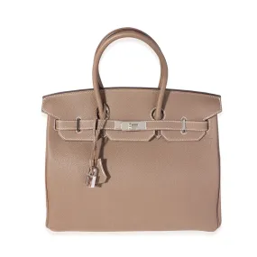 Hermès Etoupe Togo Birkin 35 PHW
