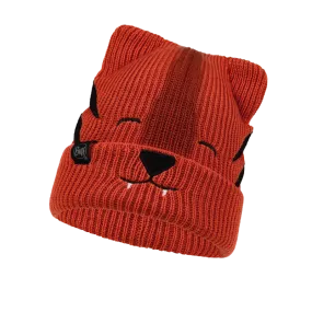 Knitted Beanie (Junior) - Funn Tiger Tangerine