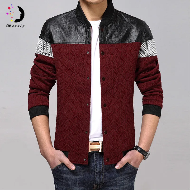 Men Leather Jacket Jacket Men Slim Fit Jackets and Coat Men Clothing Outwears SM6