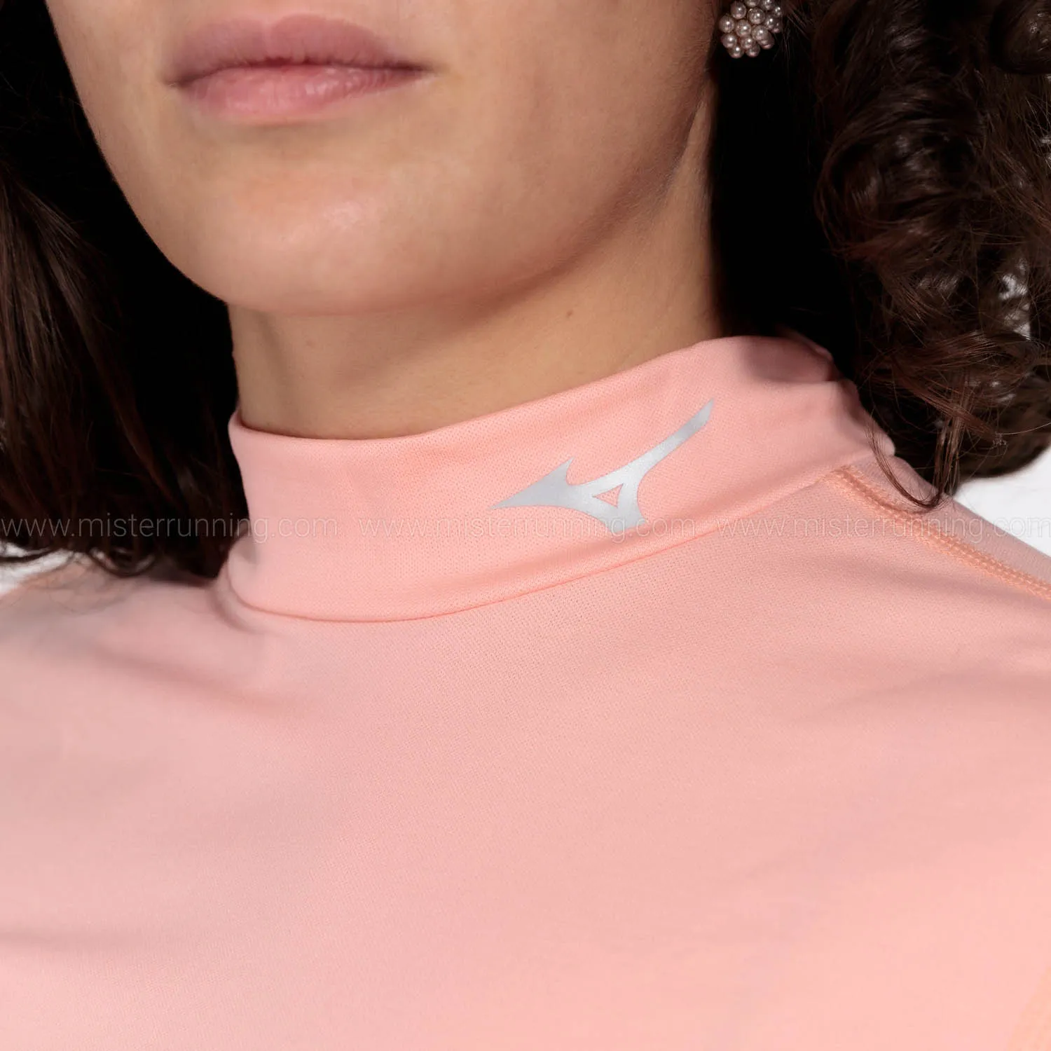Mizuno Mid Weight Breath Thermo Maglia  Apricot Blush