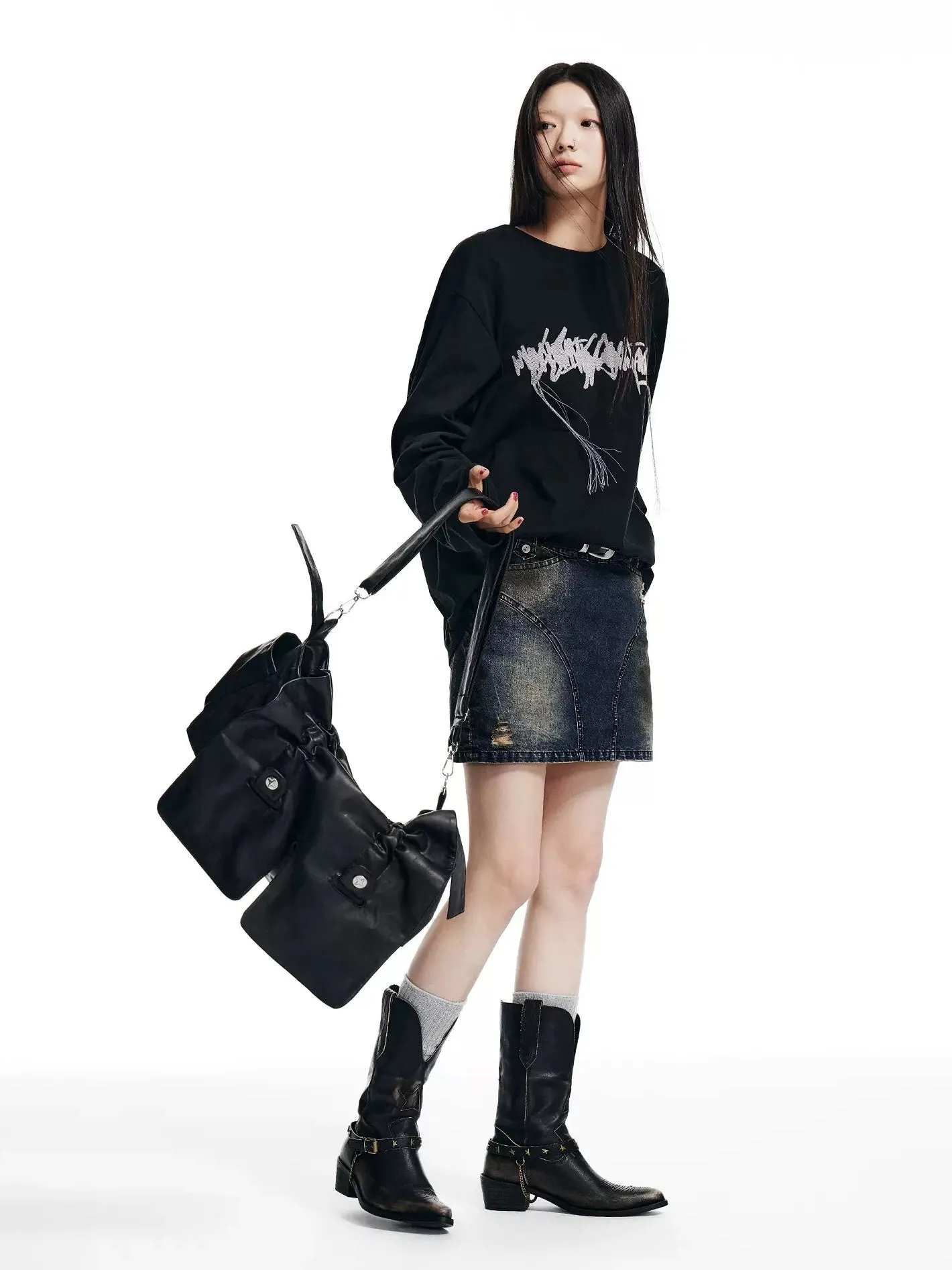 Retro Leather Large Flip Design Shoulder Bag