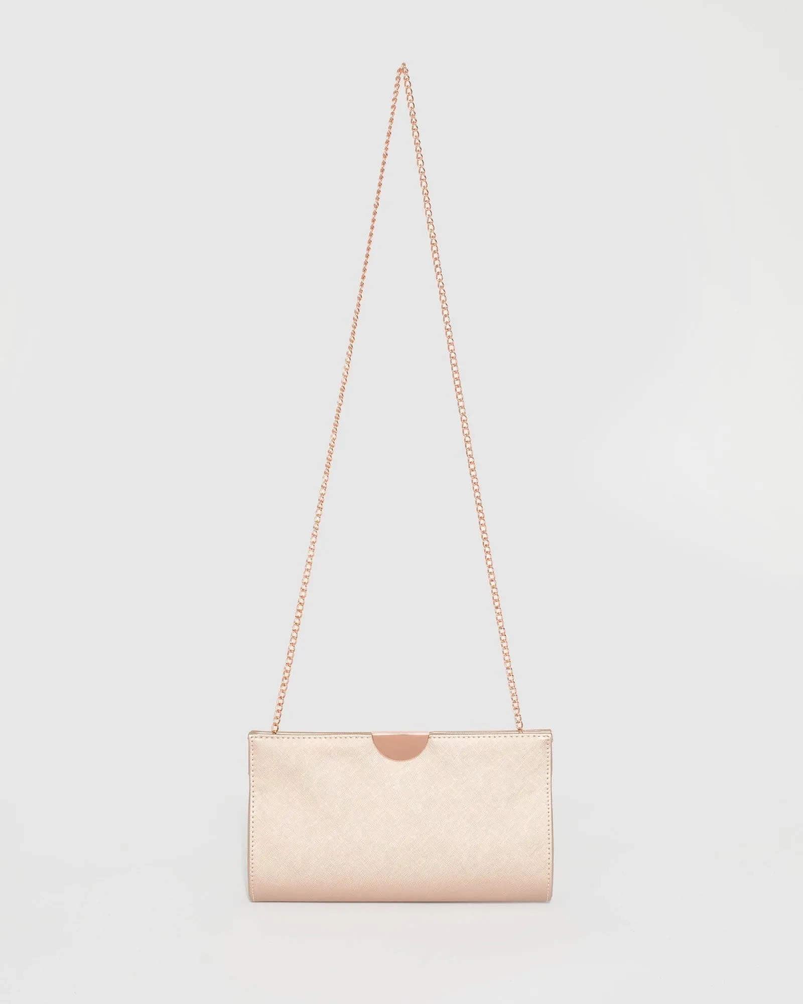Rose Gold Carlie Clutch Bag