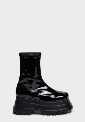 Rush Platform Boots - Black-