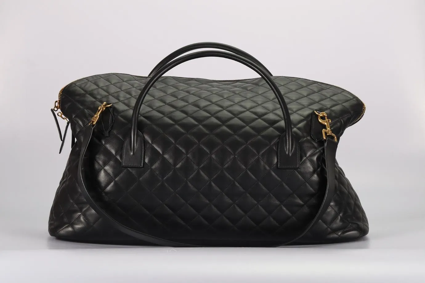SAINT LAURENT ES GIANT QUILTED LEATHER TOTE BAG