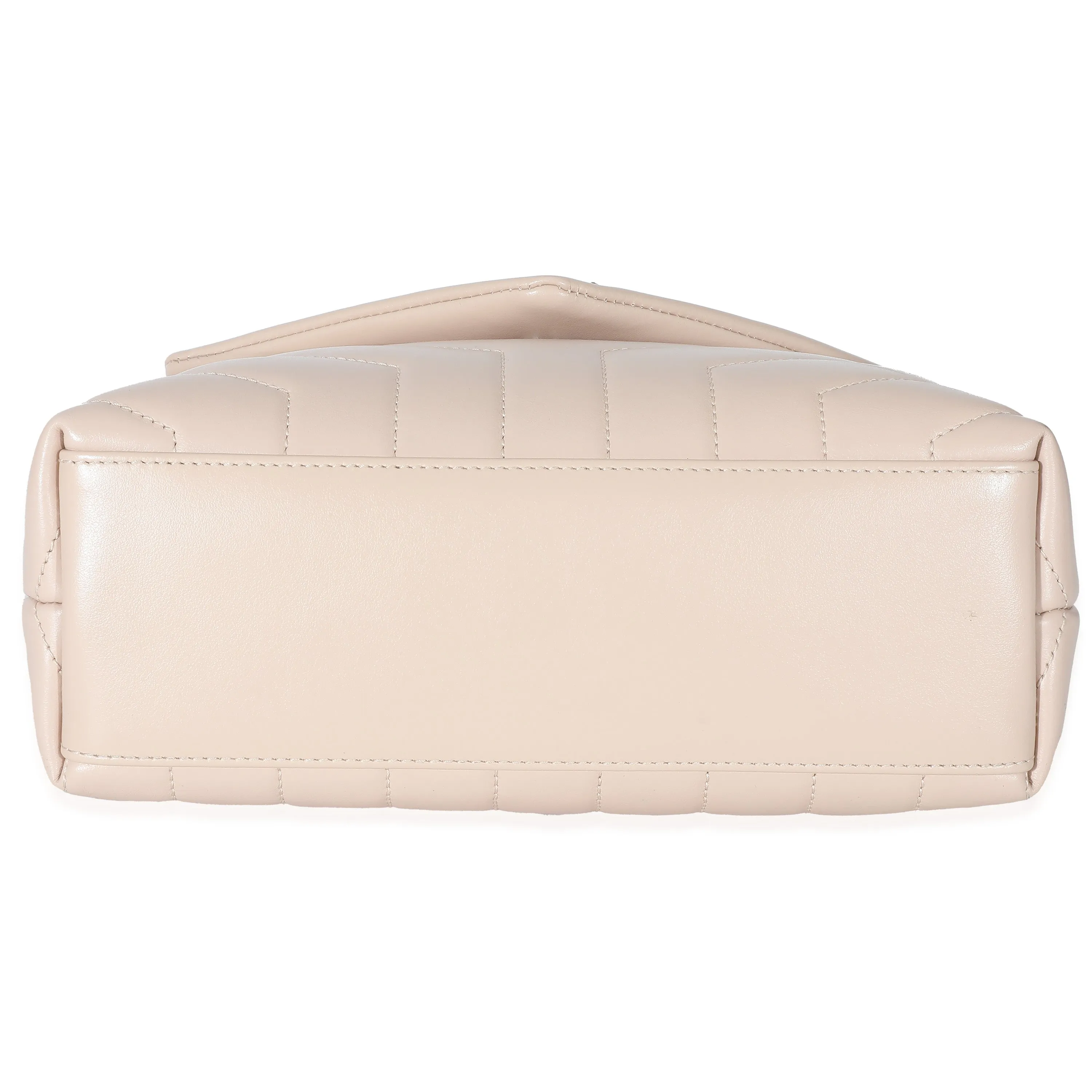 Saint Laurent Pale Pink Quilted Calfskin Y Quilted Monogram Small Loulou