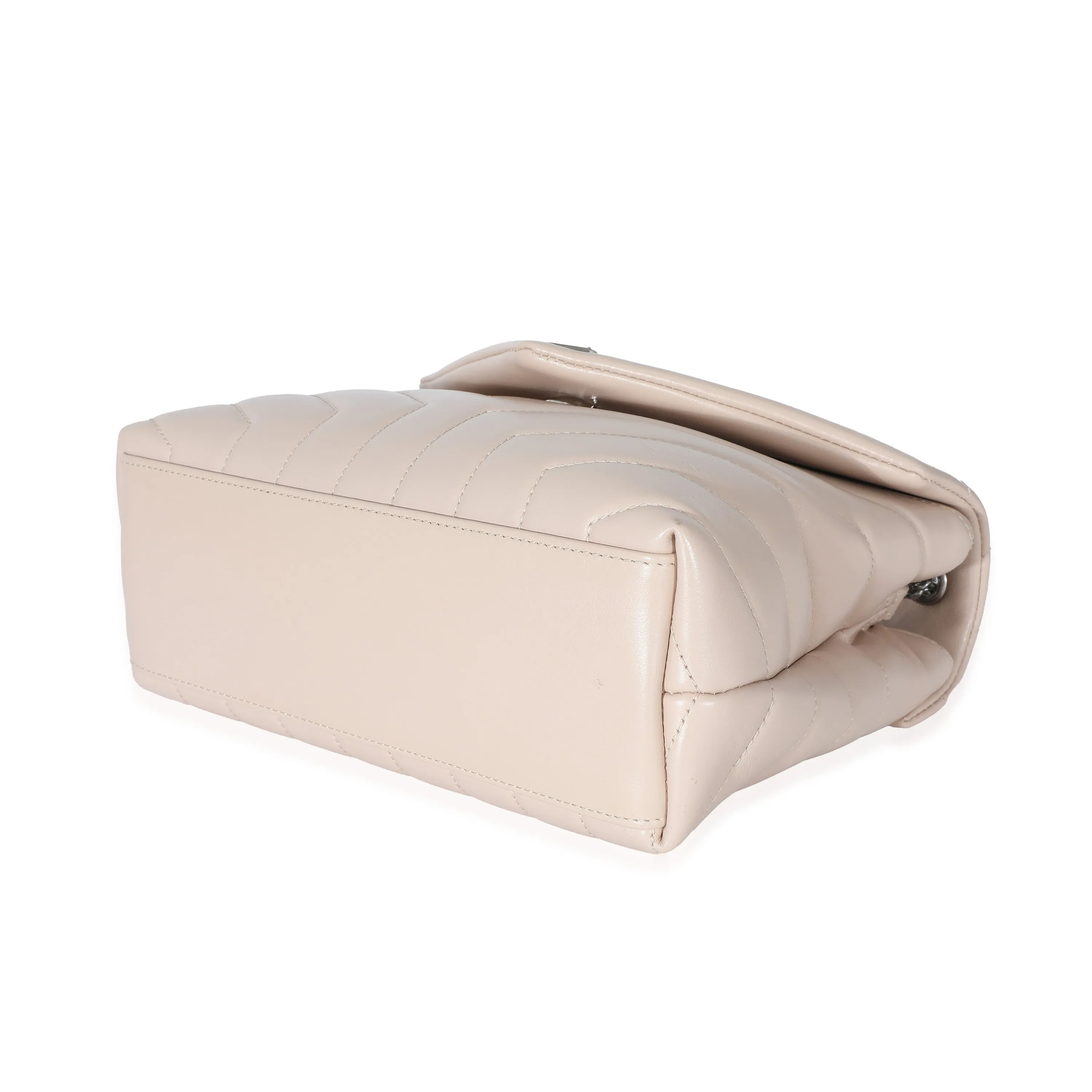 Saint Laurent Pale Pink Quilted Calfskin Y Quilted Monogram Small Loulou