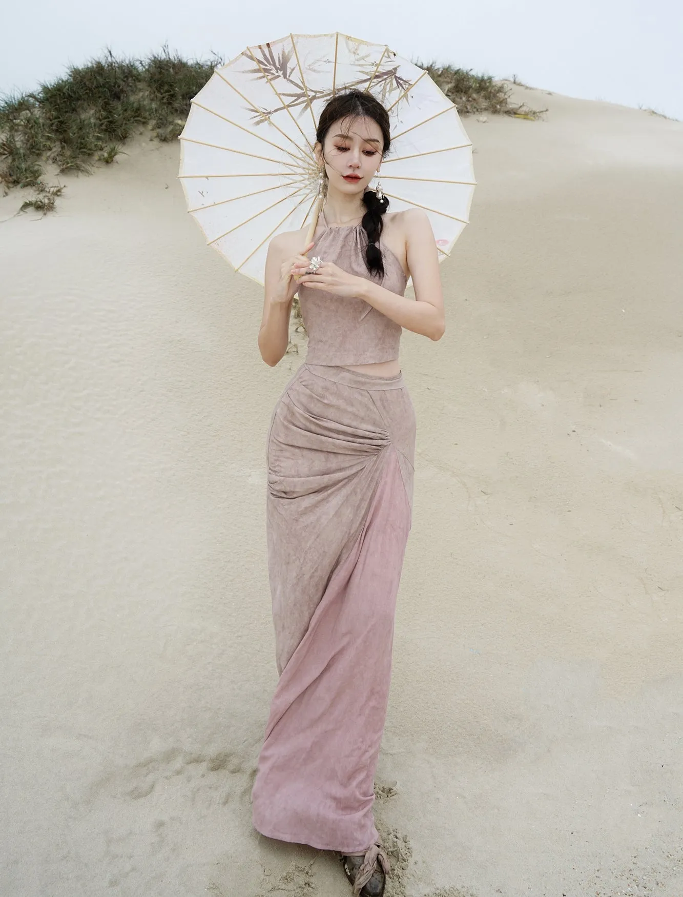 Tiered Slim Elegant Long Tops&Long-Skirt