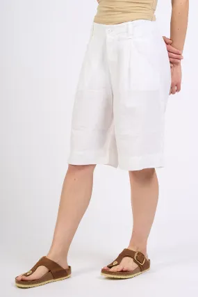 Transit Bermuda in Lino Bianco Donna