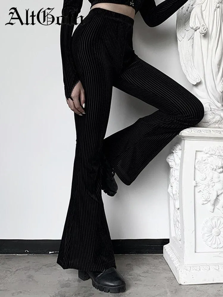 Vintage High Waist Women's Dark AltGoth Pants