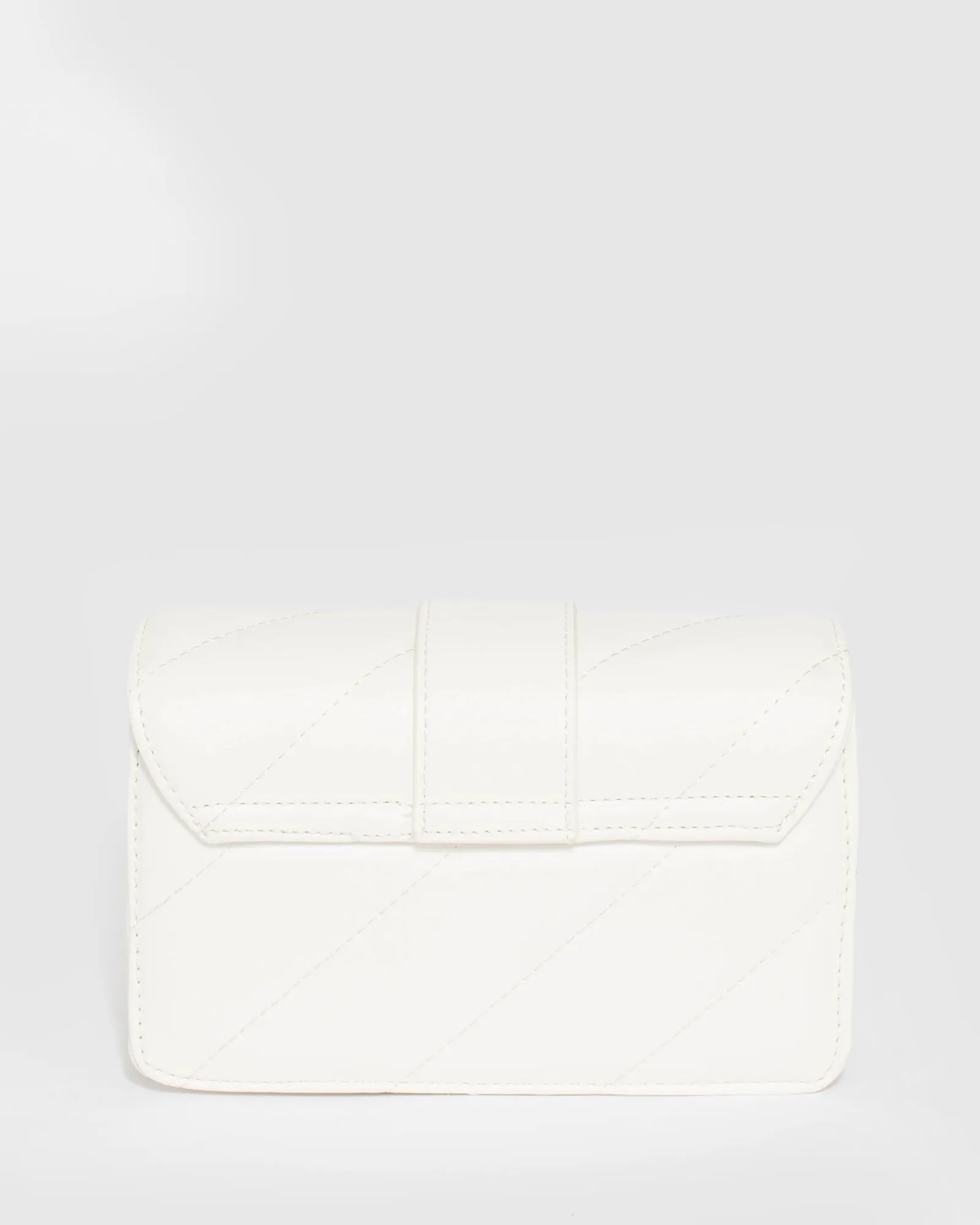 White Avril Quilt Crossbody Bag