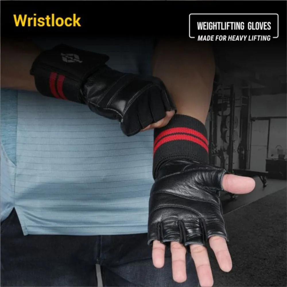 Wrist Lock Weightliftng Gloves