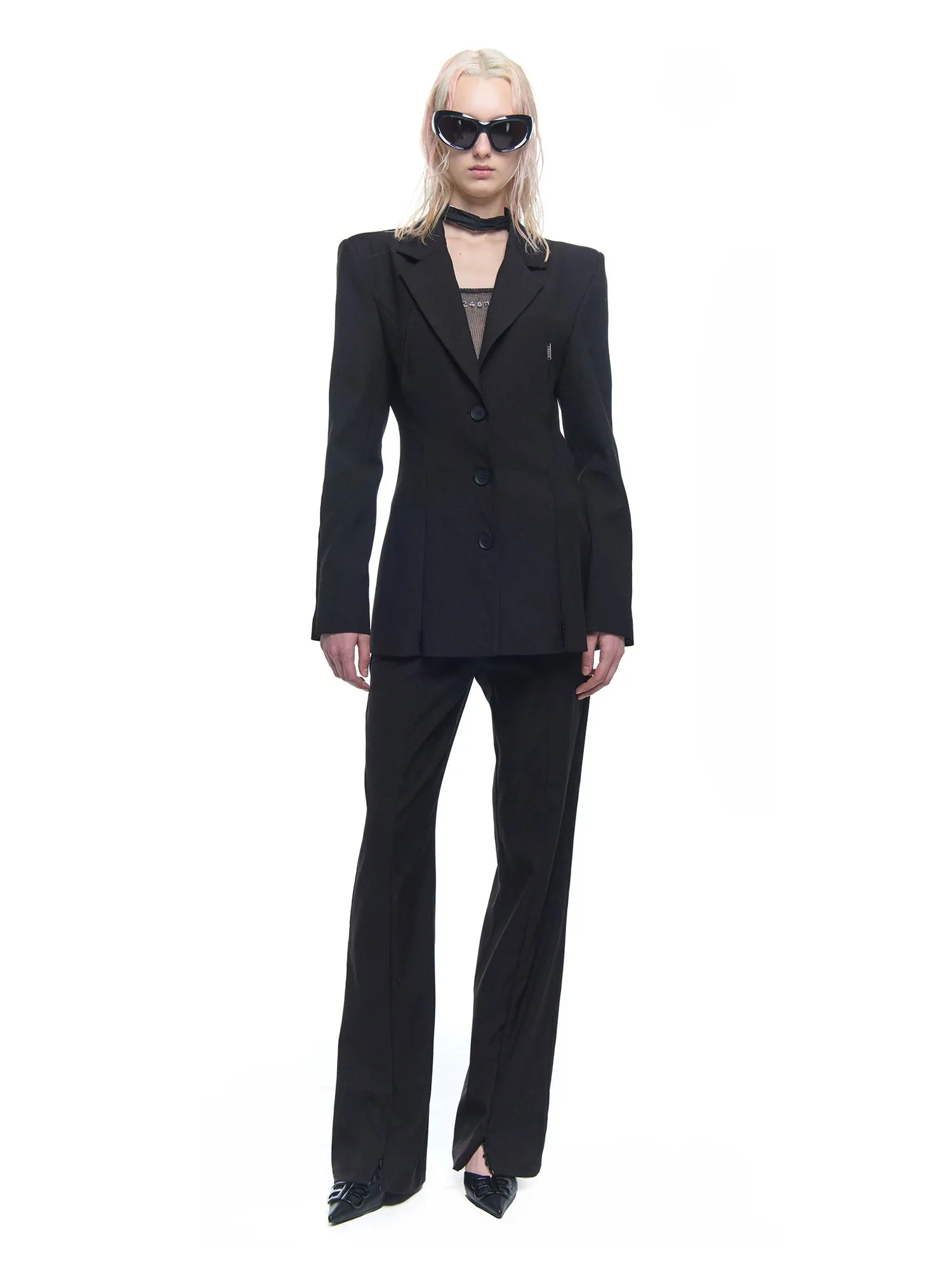 Zipper Slit Design Jacket ＆ Pants